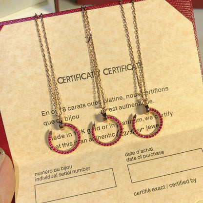 JUSTE NECKLACE GOLD RED DIAMONDS mysite