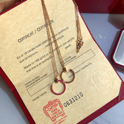 JUSTE NECKLACE GOLD RED DIAMONDS mysite
