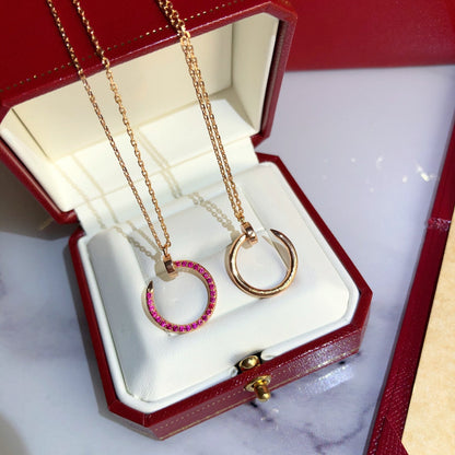 JUSTE NECKLACE GOLD RED DIAMONDS mysite