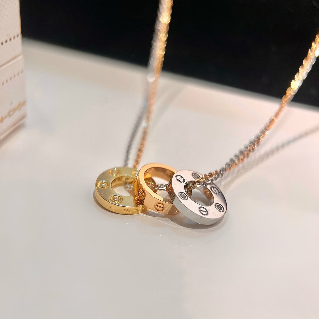 LOVE TRIPLE RING NECKLACE mysite