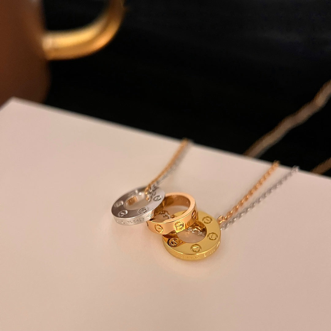 LOVE TRIPLE RING NECKLACE mysite