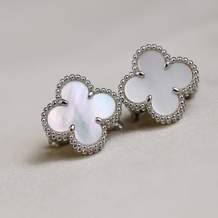 VINTAGE SILVER MOP EARRINGS mysite