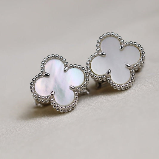 VINTAGE SILVER MOP EARRINGS mysite