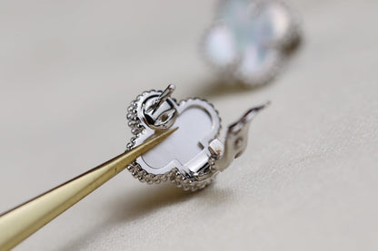 VINTAGE SILVER MOP EARRINGS mysite