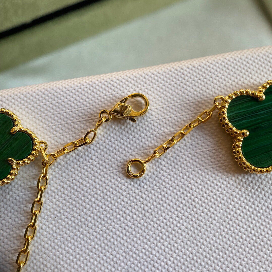 BRACELET 5 MOTIFS MALACHITE GOLD mysite