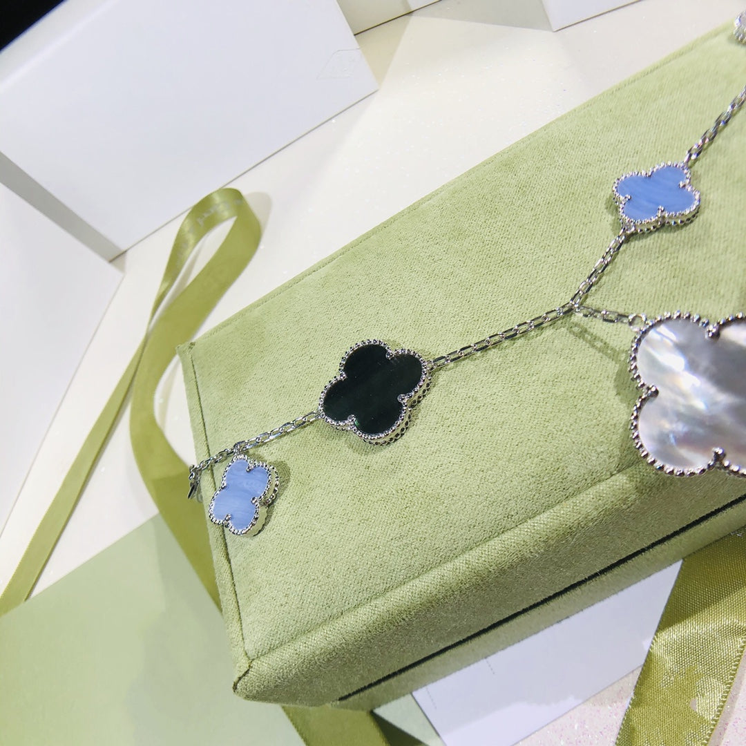 BRACELET 5 MOTIFS SILVER MOP ONYX mysite