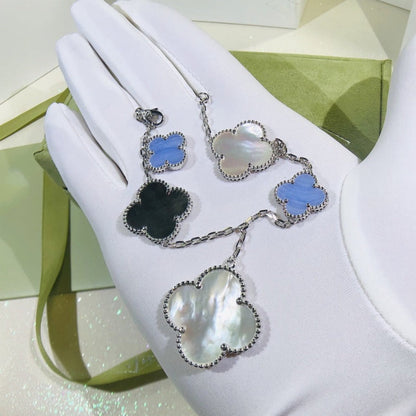 BRACELET 5 MOTIFS SILVER MOP ONYX mysite