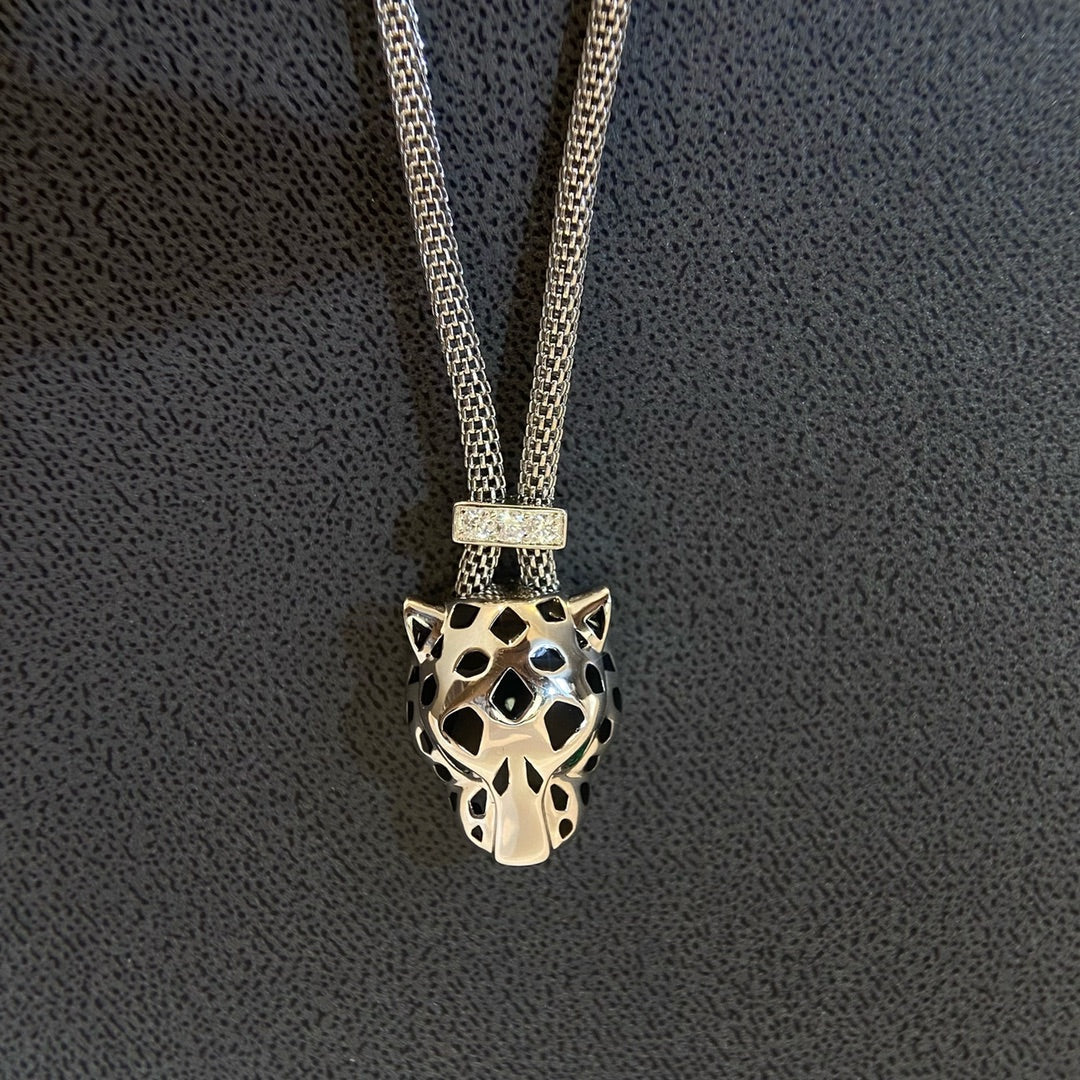 PANTHERE SILVER ONYX NECKLACE mysite