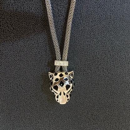 PANTHERE SILVER ONYX NECKLACE mysite
