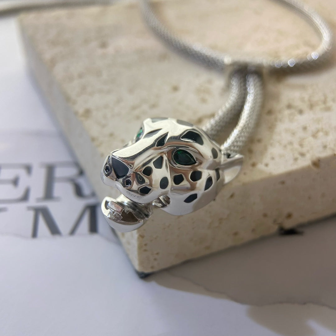 PANTHERE SILVER ONYX NECKLACE mysite