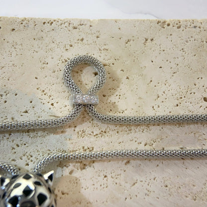 PANTHERE SILVER ONYX NECKLACE mysite