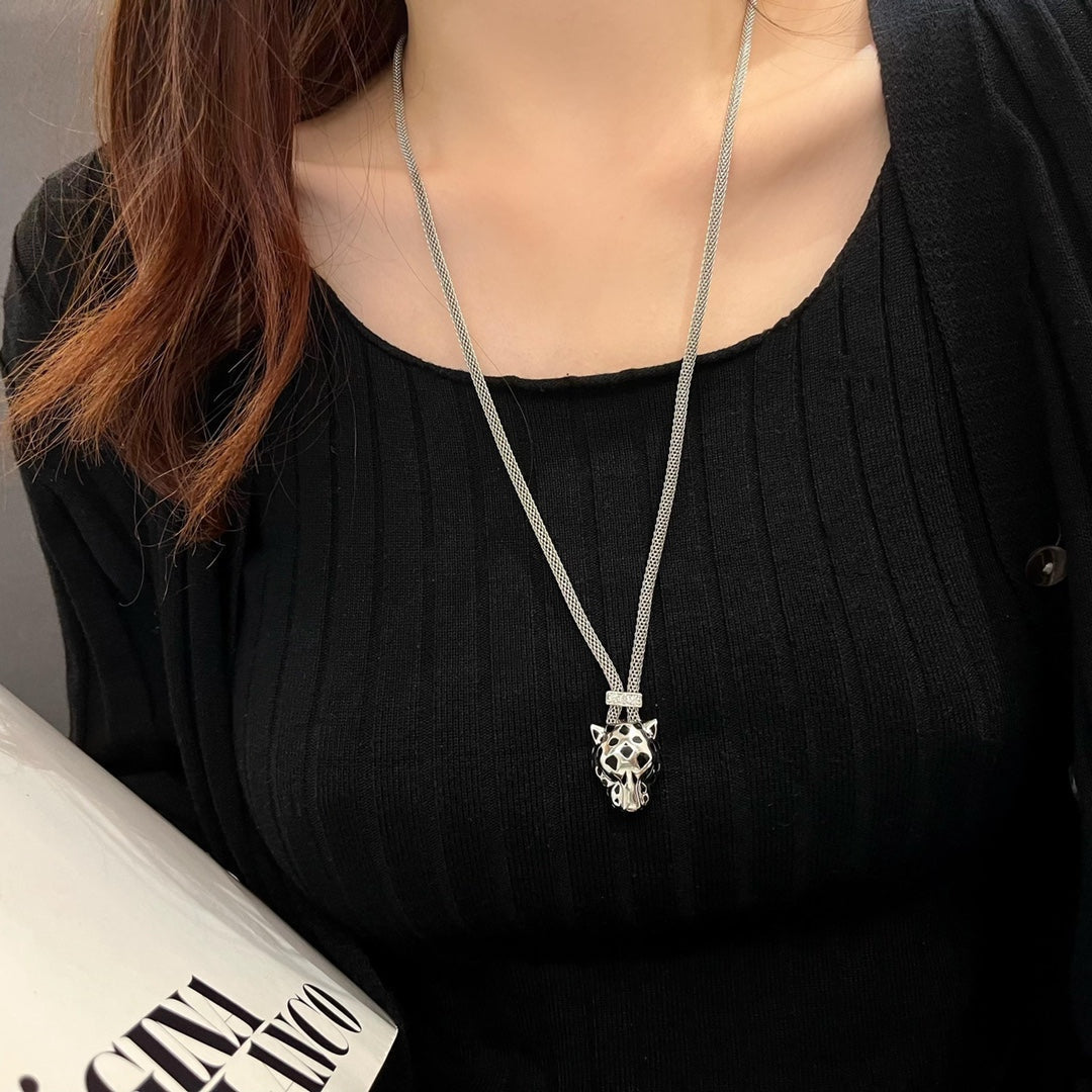 PANTHERE SILVER ONYX NECKLACE mysite