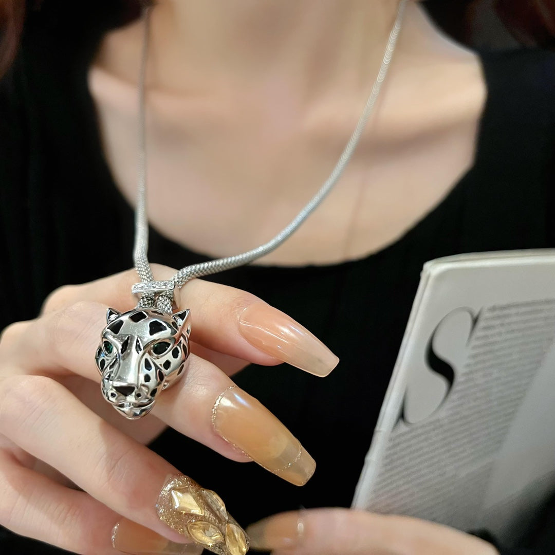 PANTHERE SILVER ONYX NECKLACE mysite