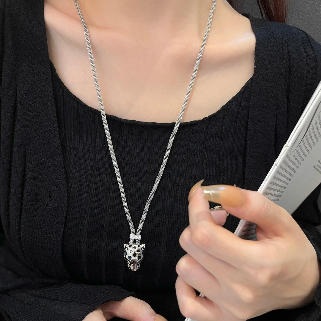 PANTHERE SILVER ONYX NECKLACE mysite