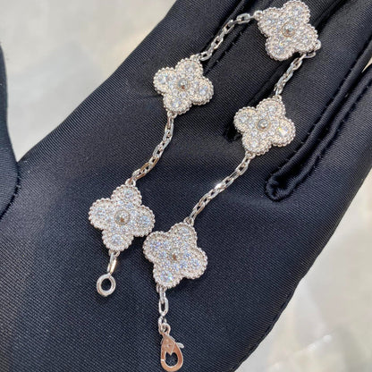 5 MOTIFS SILVER DIAMOND BRACELET mysite