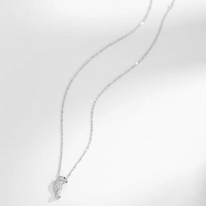 PANTHERE PEDANT SILVER DIAMOND NECKLACE mysite