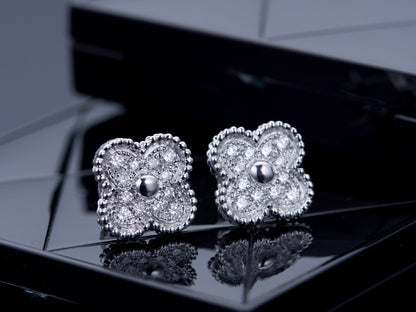 SILVER DIAMOND STUD EARRINGS mysite