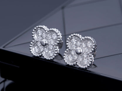 SILVER DIAMOND STUD EARRINGS mysite