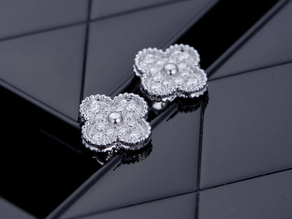 SILVER DIAMOND STUD EARRINGS mysite