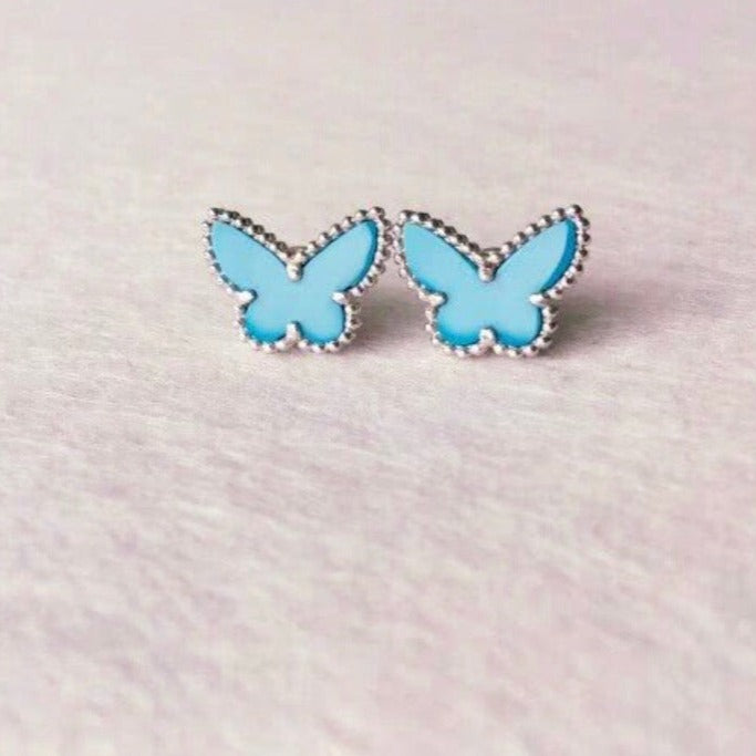 BUTTERFLY TURQUOISE SILVER EARRINGS mysite