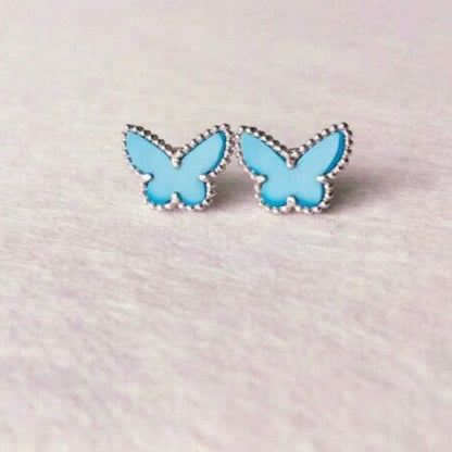 BUTTERFLY TURQUOISE SILVER EARRINGS mysite