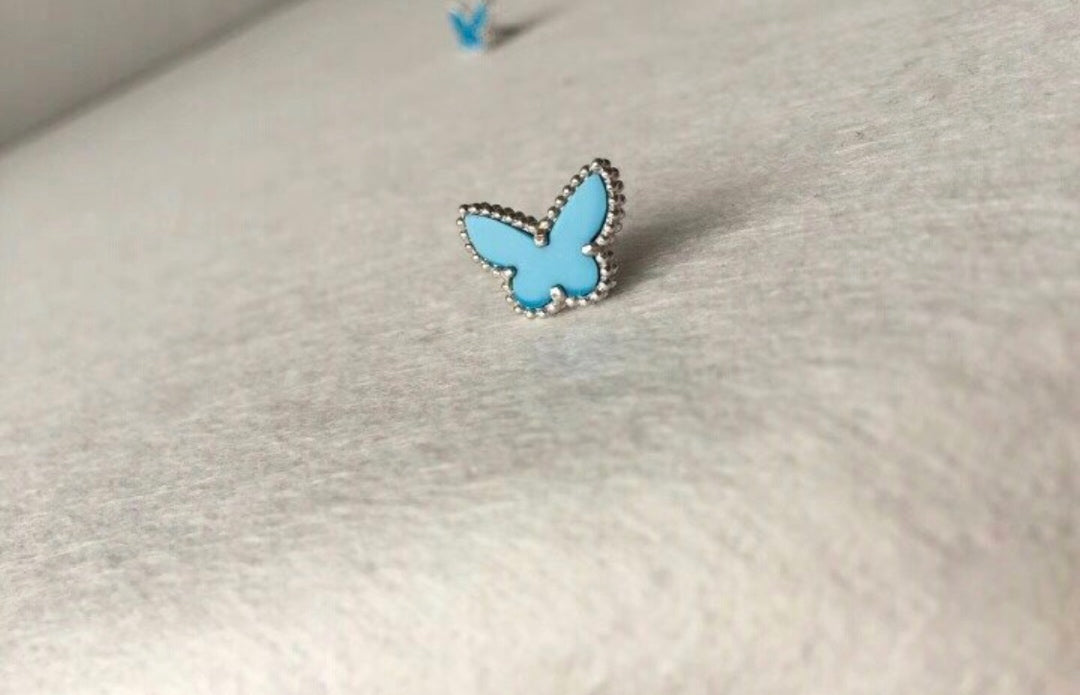 BUTTERFLY TURQUOISE SILVER EARRINGS mysite
