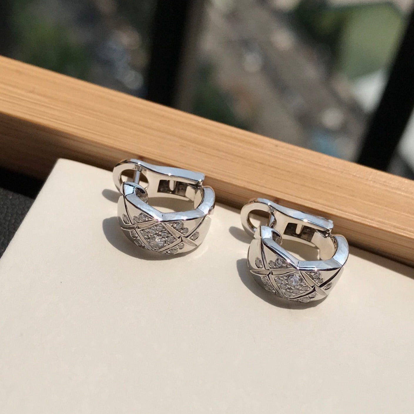 CRUSH DIAMOND SILVER EARRINGS mysite
