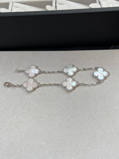 SILVER MOP 5 MOTIF BRACELET mysite