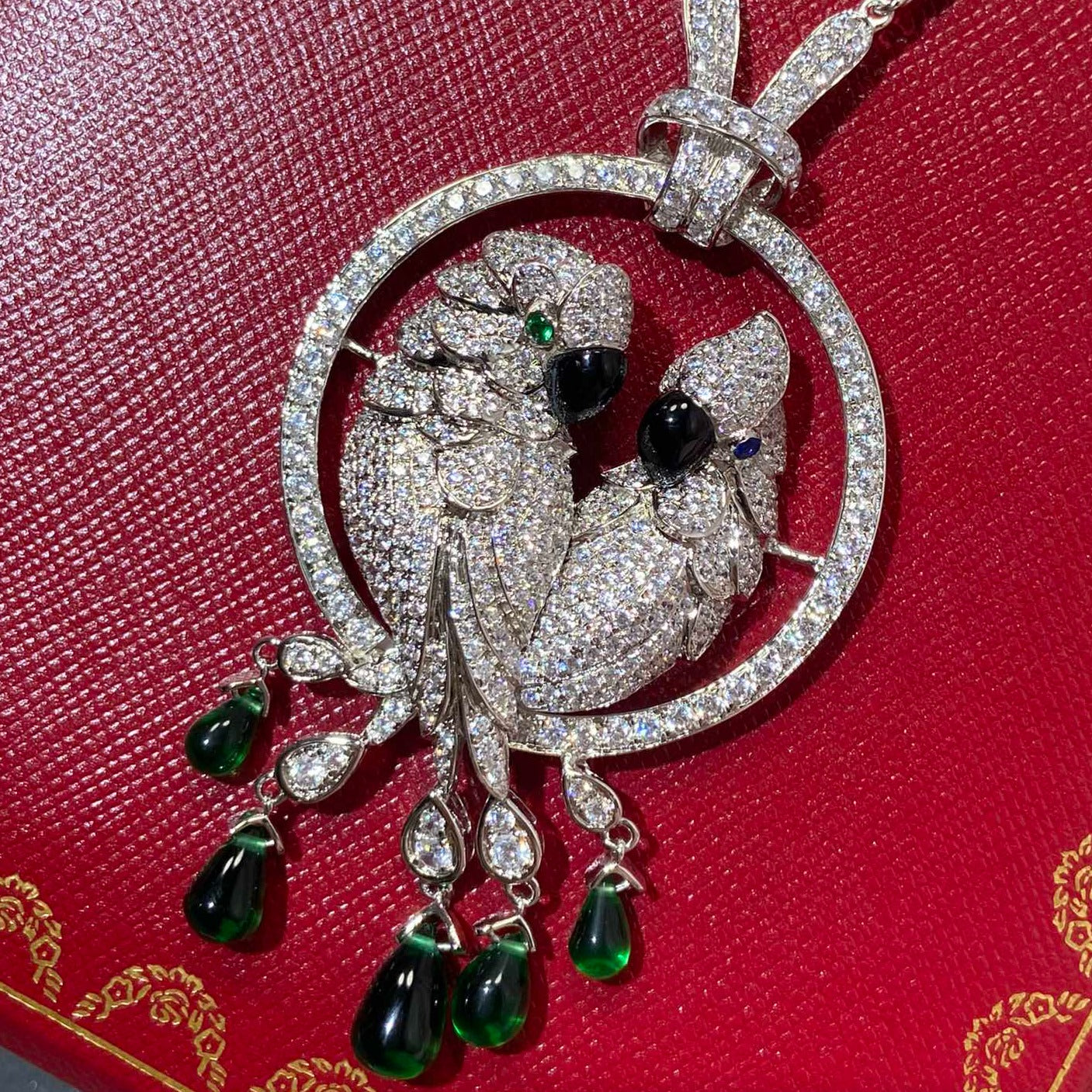 LESOISEAUX SILVER DIAMOND PAVED NECKLACE mysite