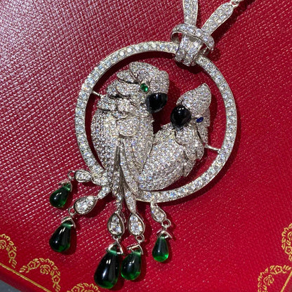 LESOISEAUX SILVER DIAMOND PAVED NECKLACE mysite