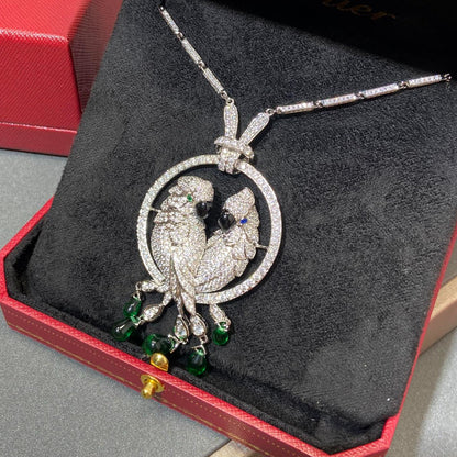 LESOISEAUX SILVER DIAMOND PAVED NECKLACE mysite