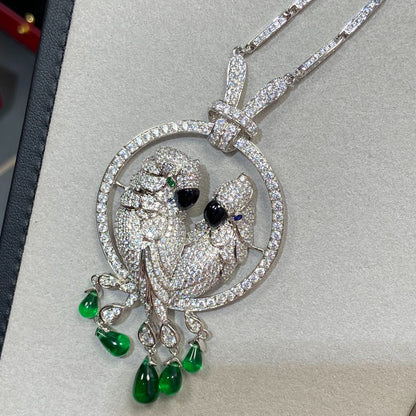 LESOISEAUX SILVER DIAMOND PAVED NECKLACE mysite