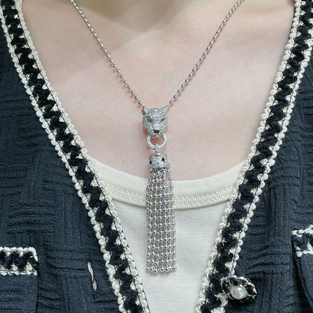 PANTHERE PEDANT DIAMOND NECKLACE mysite
