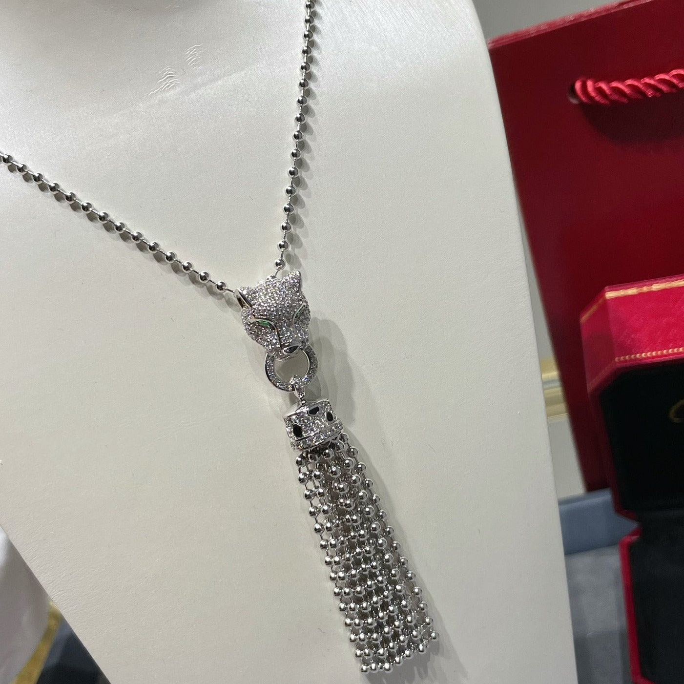 PANTHERE PEDANT DIAMOND NECKLACE mysite