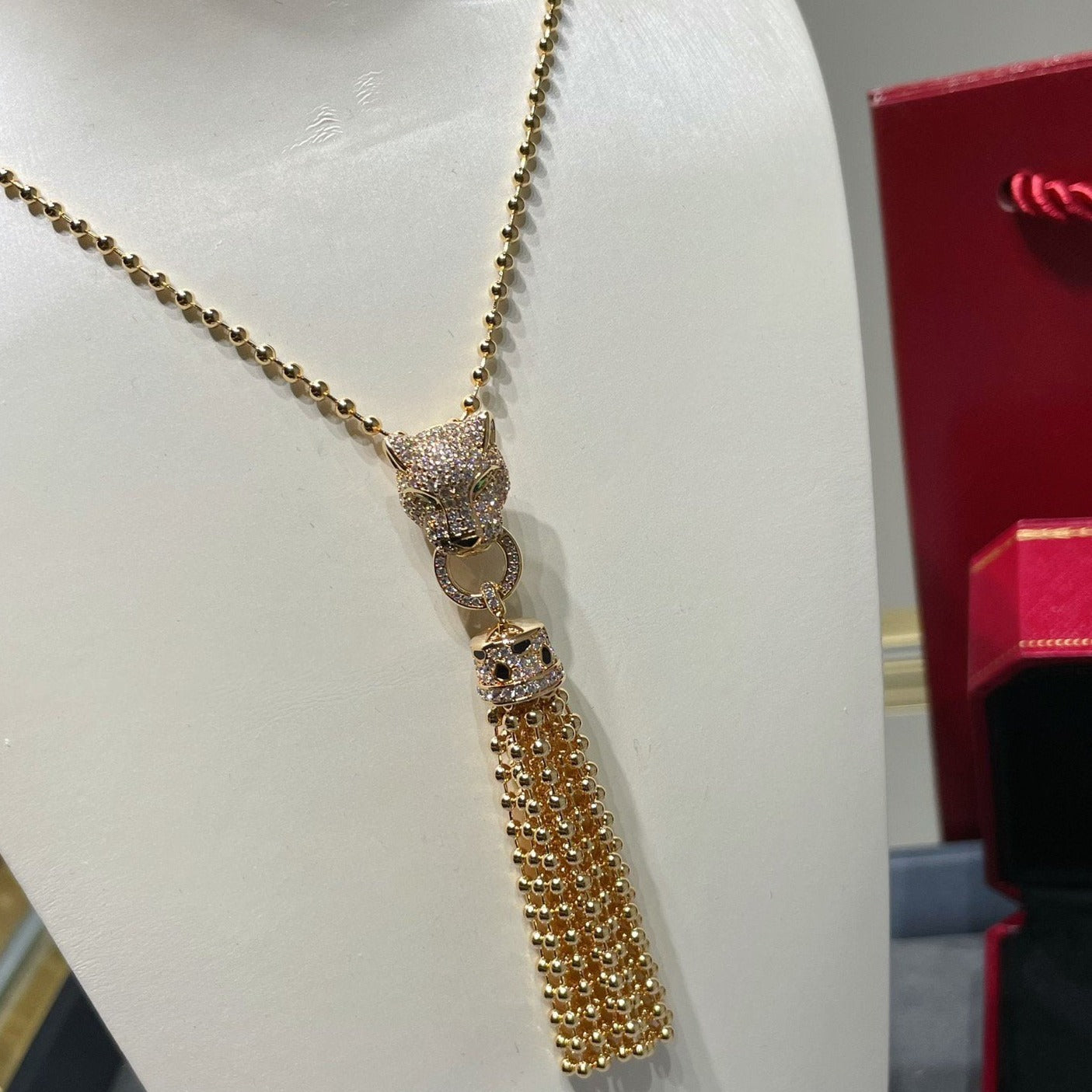PANTHERE PEDANT DIAMOND NECKLACE mysite