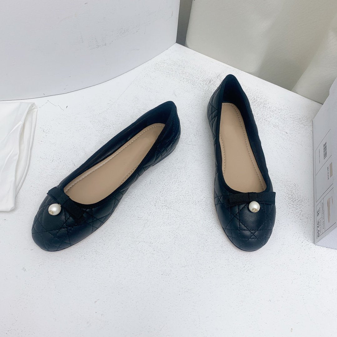 CD BALLET FLAT BLACK MOP FRONT mysite