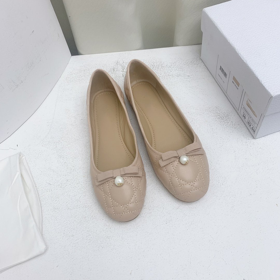 CD BALLET FLAT BEIGE MOP FRONT mysite