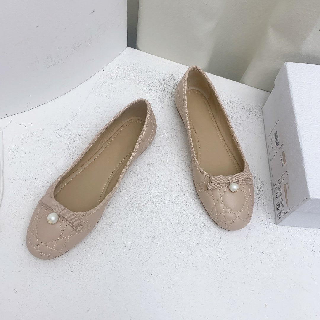 CD BALLET FLAT BEIGE MOP FRONT mysite