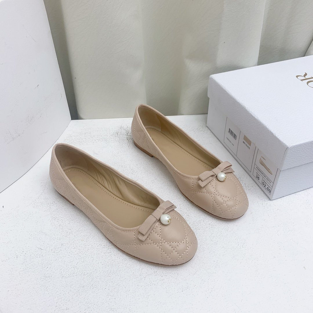 CD BALLET FLAT BEIGE MOP FRONT mysite