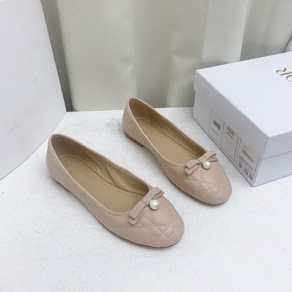 CD BALLET FLAT BEIGE MOP FRONT mysite