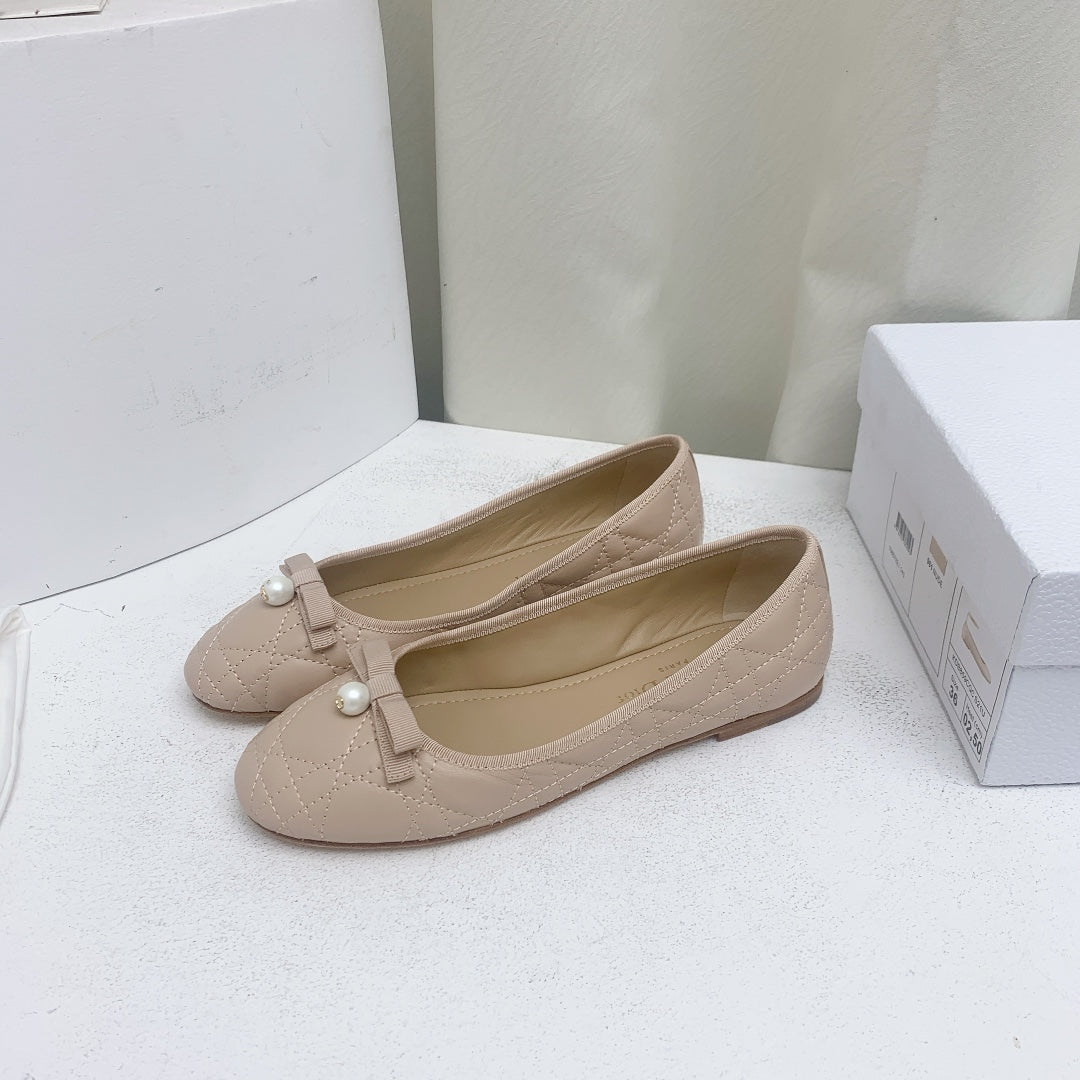CD BALLET FLAT BEIGE MOP FRONT mysite