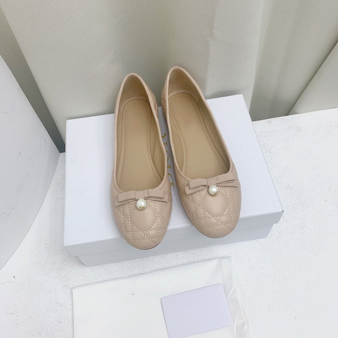 CD BALLET FLAT BEIGE MOP FRONT mysite