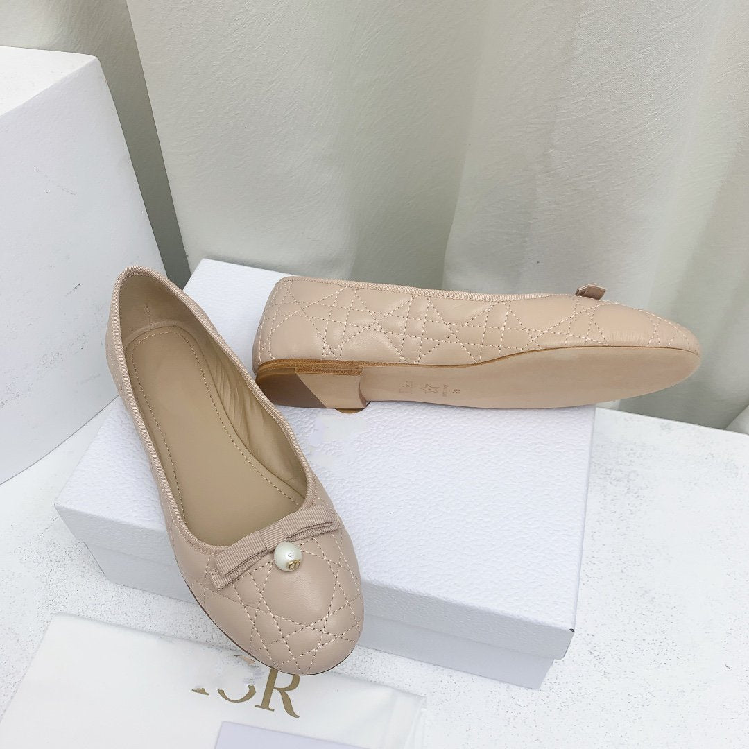 CD BALLET FLAT BEIGE MOP FRONT mysite