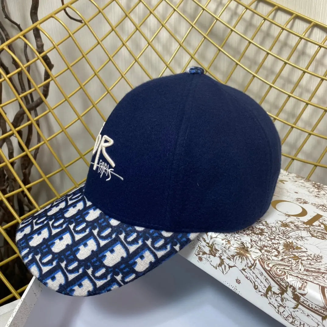 Vintage Oblique Wool Baseball Cap | Luxury Designer Hat-s2 mysite