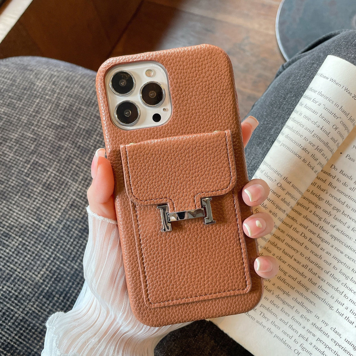 H Card Holder Leather iPhone Case mysite