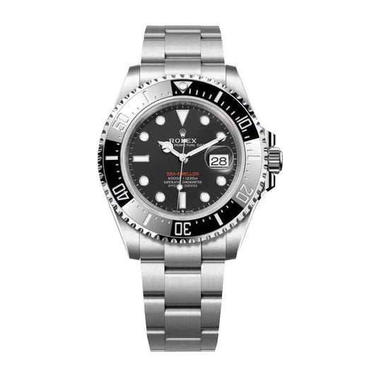 43mm Automatic Mechanical Watch Replica DeepSea Black Dial 126660