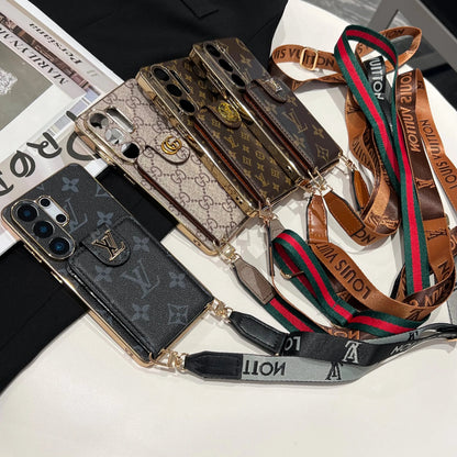 Luxury Monogram Crossbody Phone Case with Card Pocket and Shoulder Strap-1 mysite