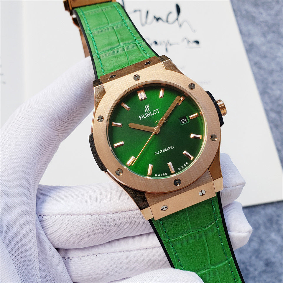Luxury CLASSIC FUSION Automatic Watch for Men Mechanical Wristwatch Stainless Steel Leather Strap 42mm Dial