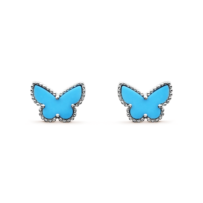 BUTTERFLY TURQUOISE SILVER EARRINGS mysite