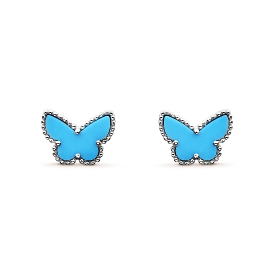 BUTTERFLY TURQUOISE SILVER EARRINGS mysite